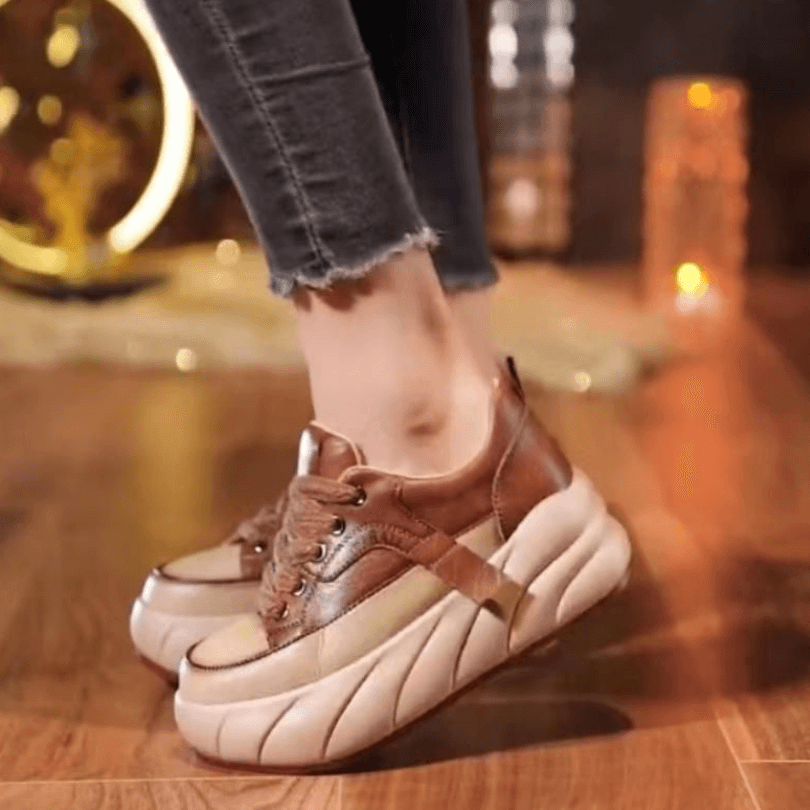 Chaussures-de-sécurité-pour-femme-Marron-cuir