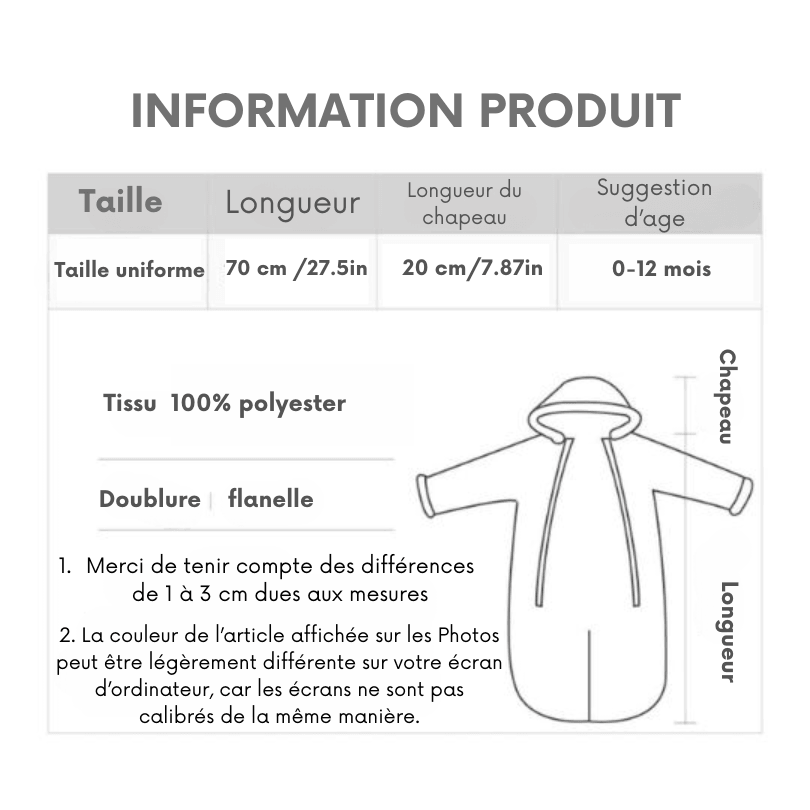 Combinaison bebe | ChaleurChic Bébé™️