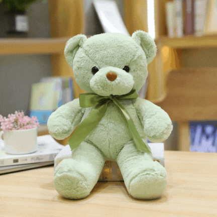 Peluche-ours-vert-menthe