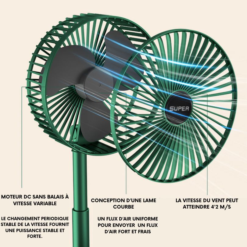 ventilateur-portable-vert