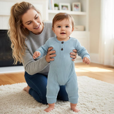 barboteuse bébé en coton doux, tenue confortable pour fille


