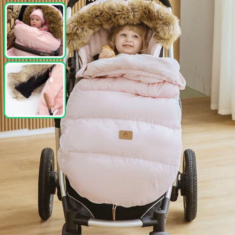 Chancelière poussette avec intérieur polaire, protection hiver bébé
