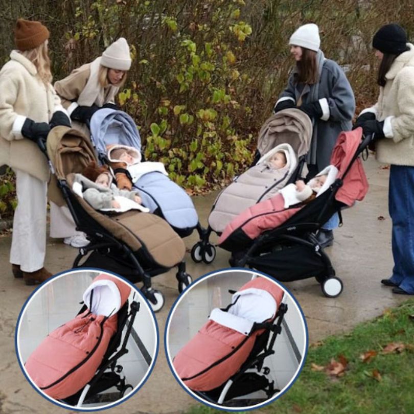 Chancelière poussette bébé hiver, protection chaude et coupe-vent pour poussette