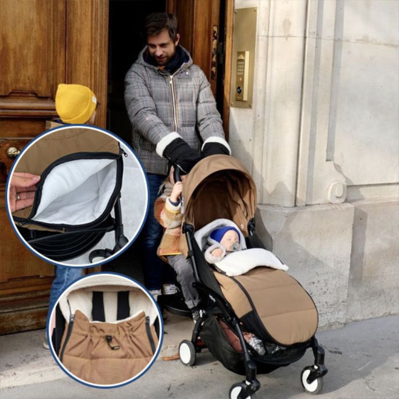 Chancelière poussette universelle en tissu coupe-vent et respirant
