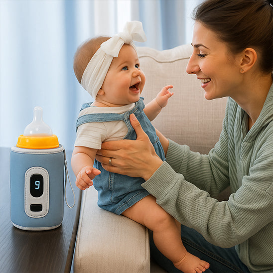 Chauffe biberon compact et rapide pour préparer le repas de bébé
