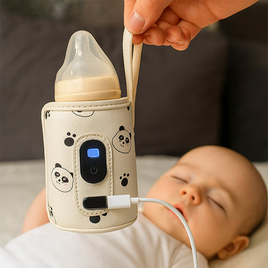 Chauffe biberon portable rapide pour bébé, idéal à la maison ou en voyage
