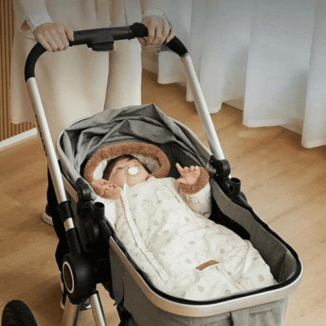 Combinaison bebe Beige ours Poussette