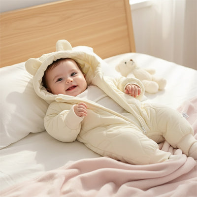  Combinaison bebe pilote bébé en coton, confortable et respirante pour nouveau-né
