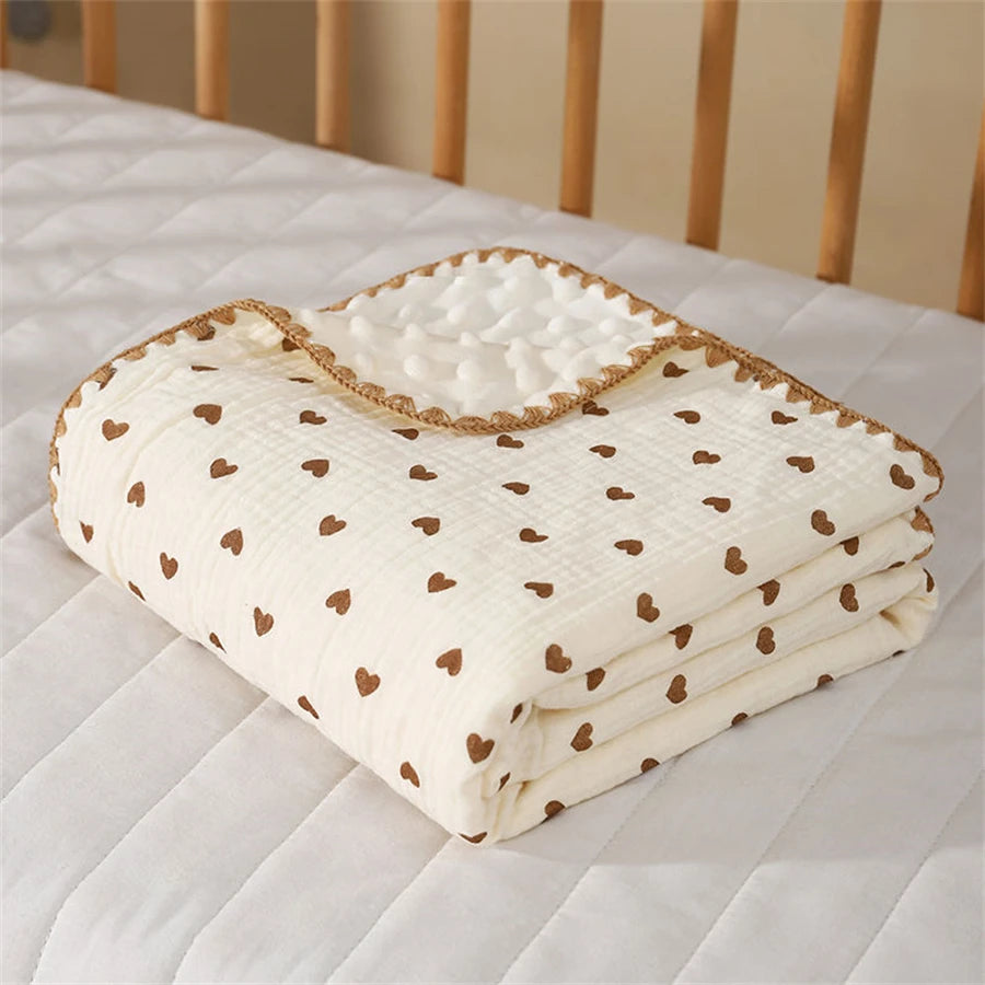 Couverture bébé avec cœur d'amour