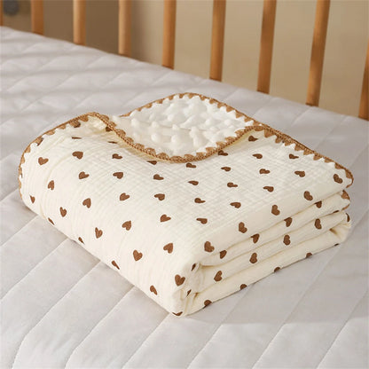 Couverture bébé avec cœur d'amour
