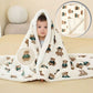Couverture bébé hiver douce et légère avec dragonne pour transport facile
