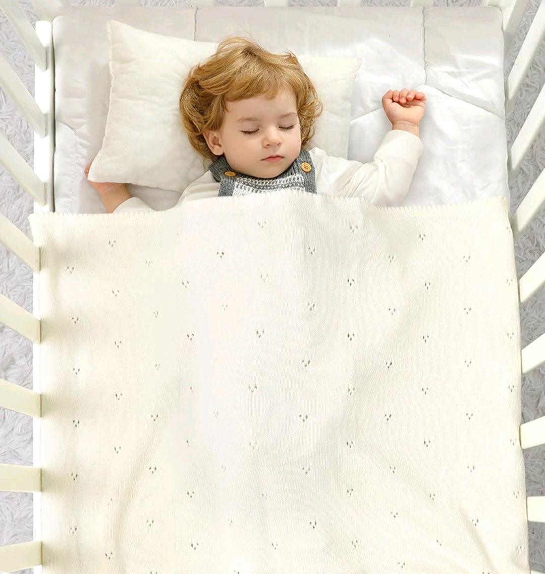 Couverture bébé mixte avec dragonne – parfait pour poussette et berceau