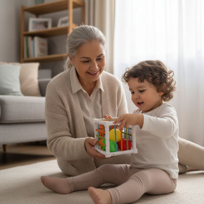 jouet eveil bebe d’activité pour bébé, stimule coordination main-œil
