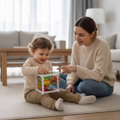 jouet eveil bebe premier âge, stimulation cognitive et motrice
