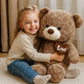 Ours en peluche mignon et doux, compagnon de sommeil pour bébé
