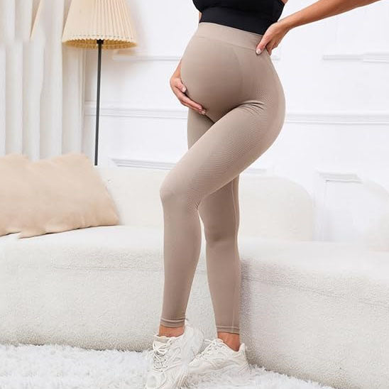 Pantalon grossesse couleur beige