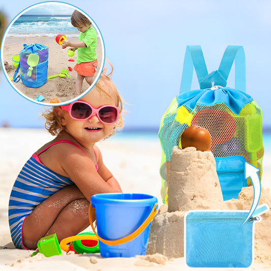 Sac filet pour plage léger et respirant idéal pour jouets de sable