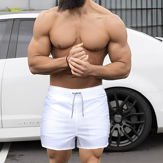 Short-de-sport-couleur-blanc