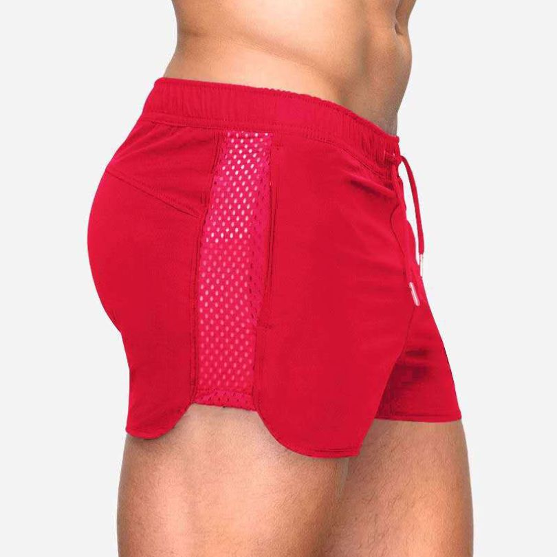 Short-de-sport-couleur-rouge