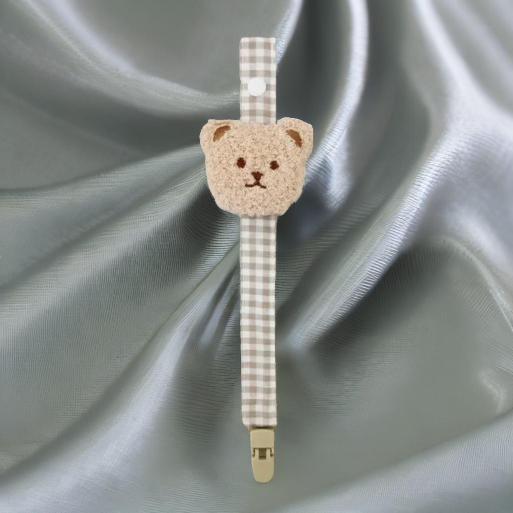 attache tétine personnalisable couleur beige