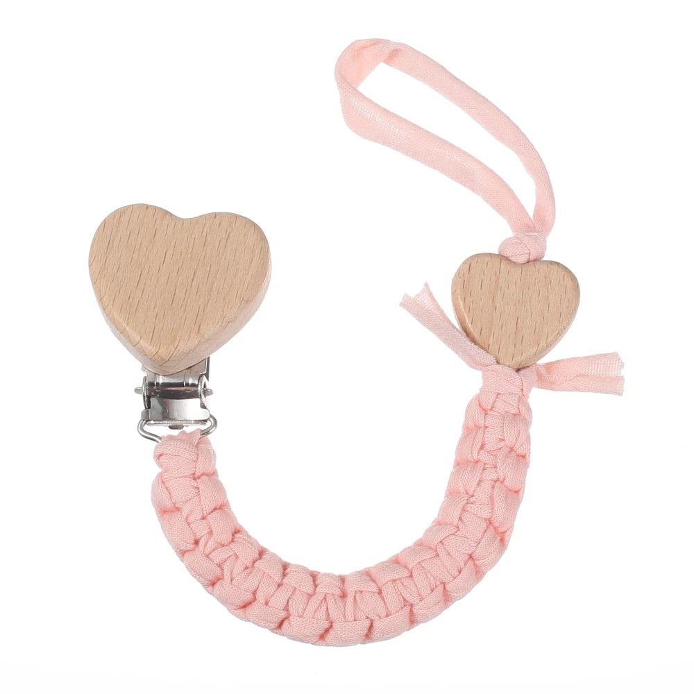 attache tetine personnalisable couleur rose