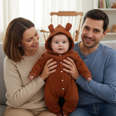  barboteuse bébé manches longues, modèle chaud pour l’hiver
