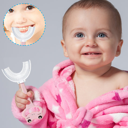  brosse a dent bebe en silicone alimentaire pour hygiène bucco-dentaire
