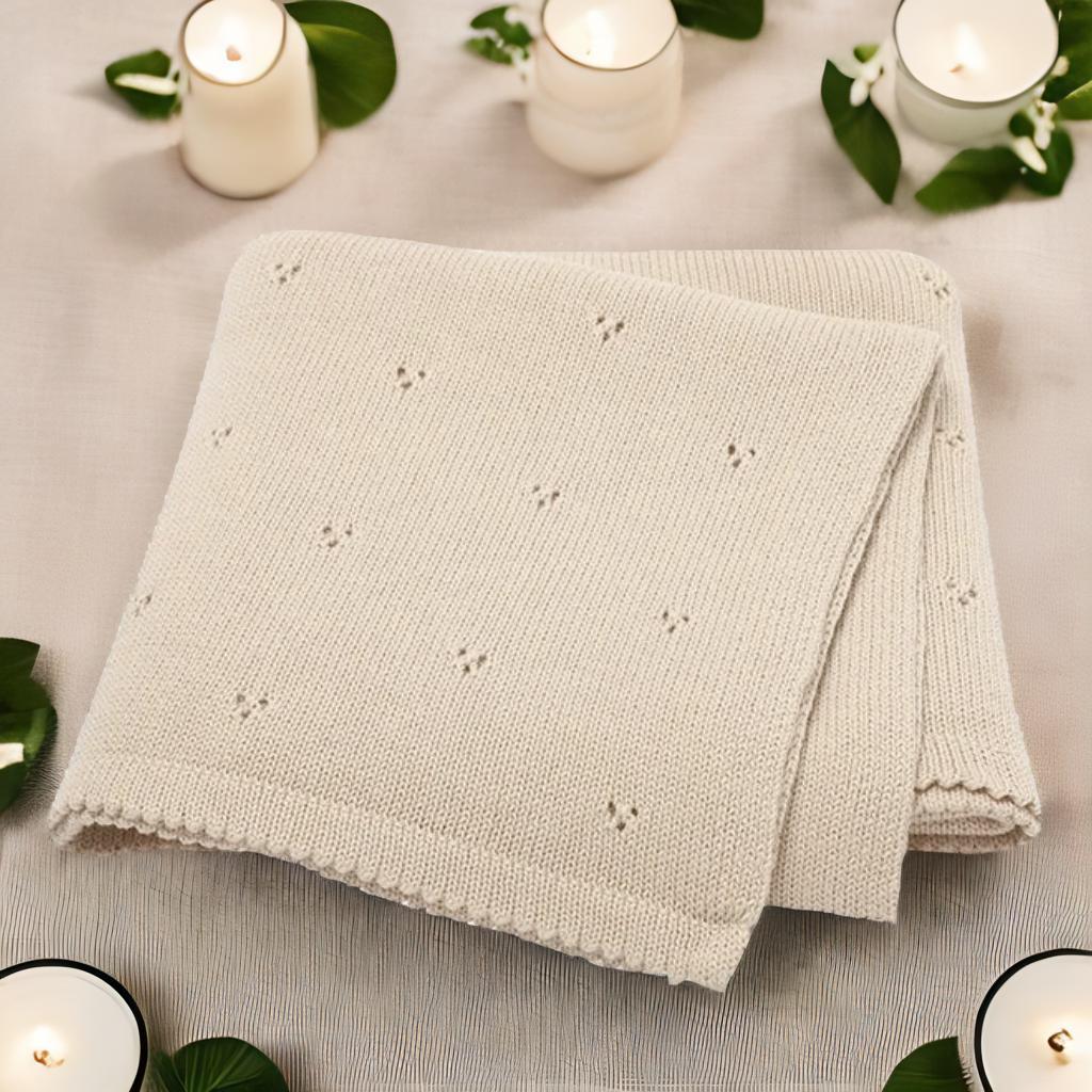 couverture bébé couleur Biege