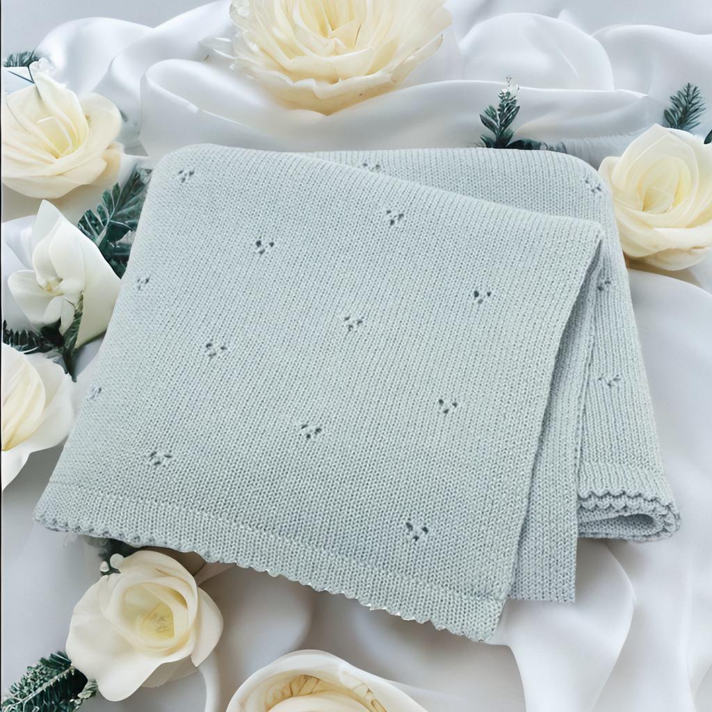 couverture bébé couleur bleu