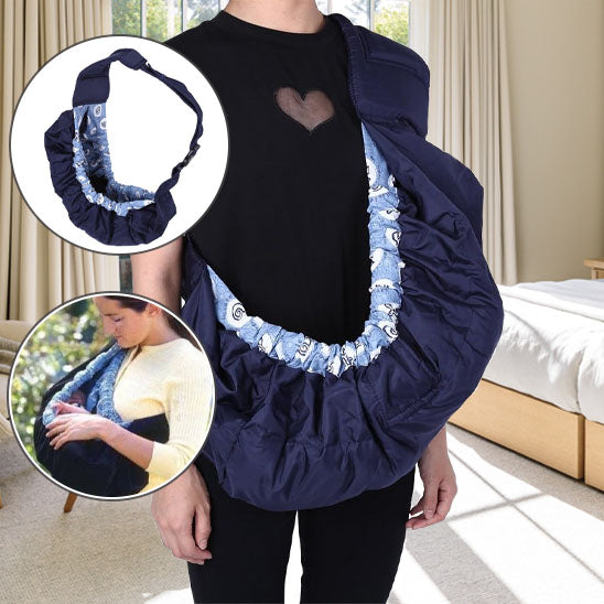 echarpe portage bébé endormi dans une écharpe de portage physiologique proche cœur de sa maman