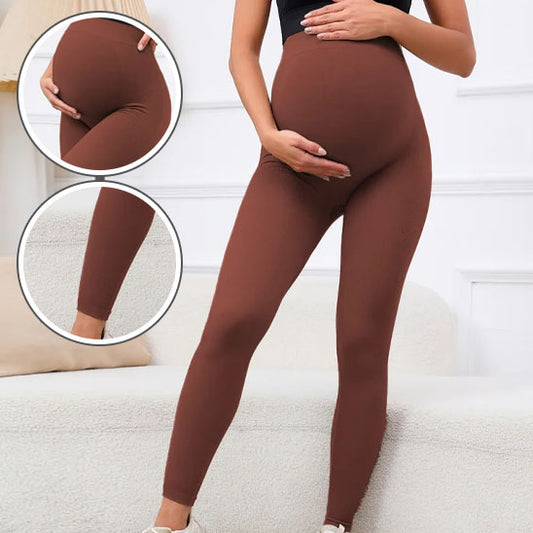 pantalon grossesse taille haute en coton extensible pour femme enceinte