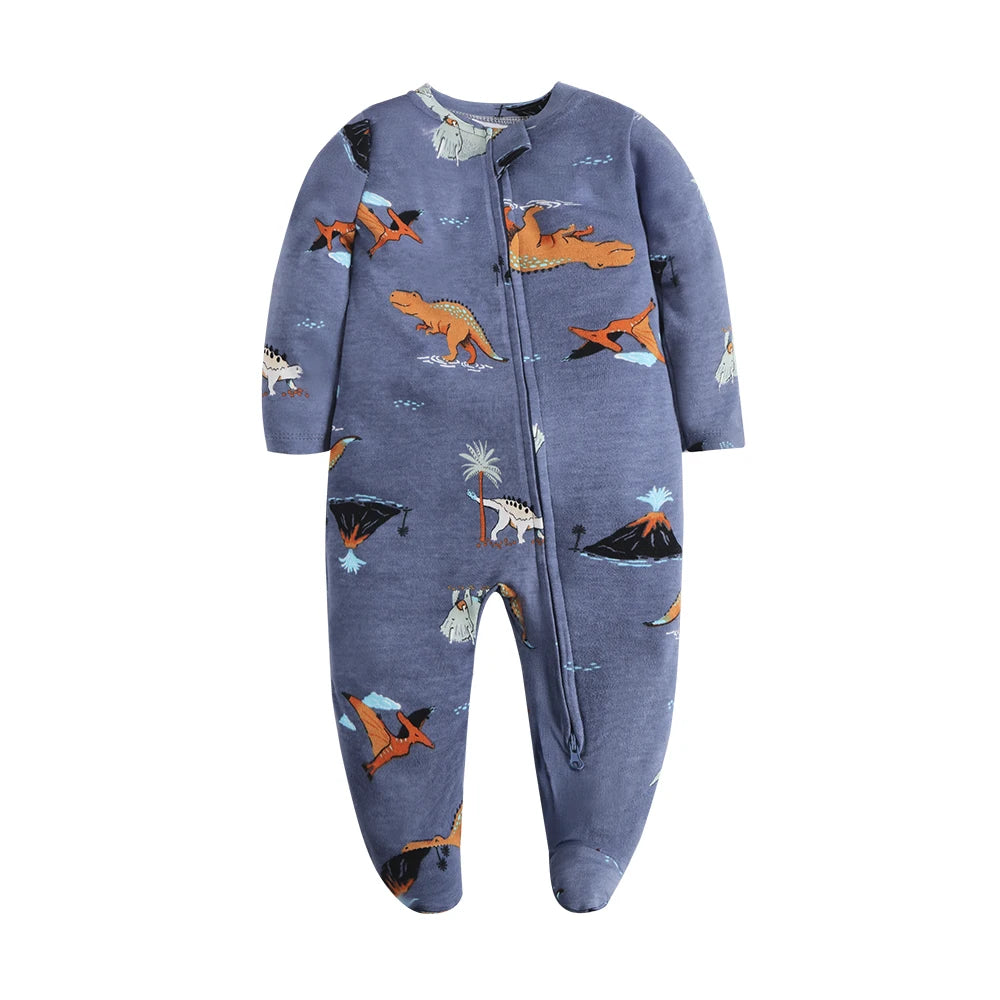 pyjama bebe couleur bleu avec dinosaure