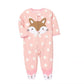 pyjama bebe couleur rose avec dessin vulpe