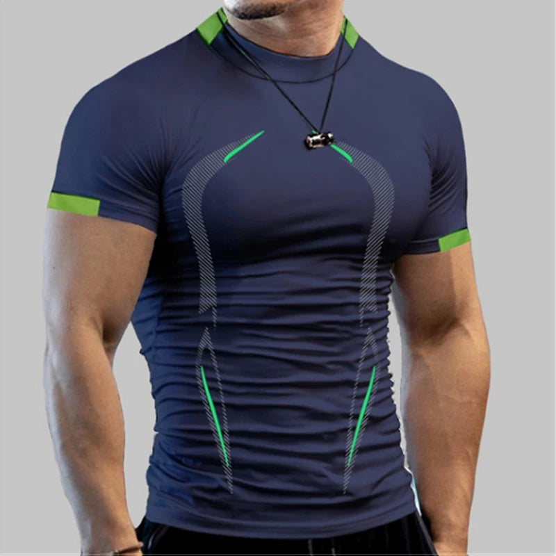 t shirt sport bleu