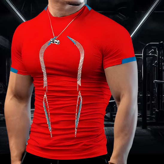 t shirt-sport-couleur-rouge-style