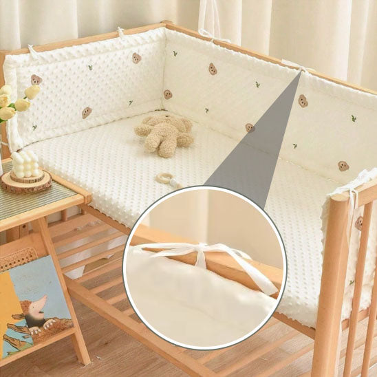 tour de lit pour bebe fille en coton bio design floral pour chambre