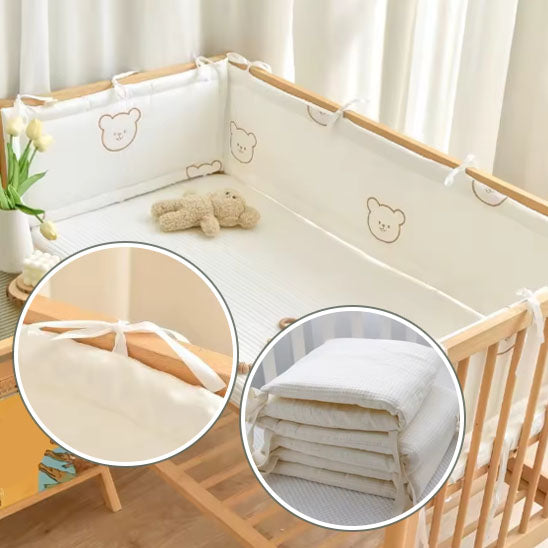 tour de lit pour bebe securisee les barreaux du lit avec style